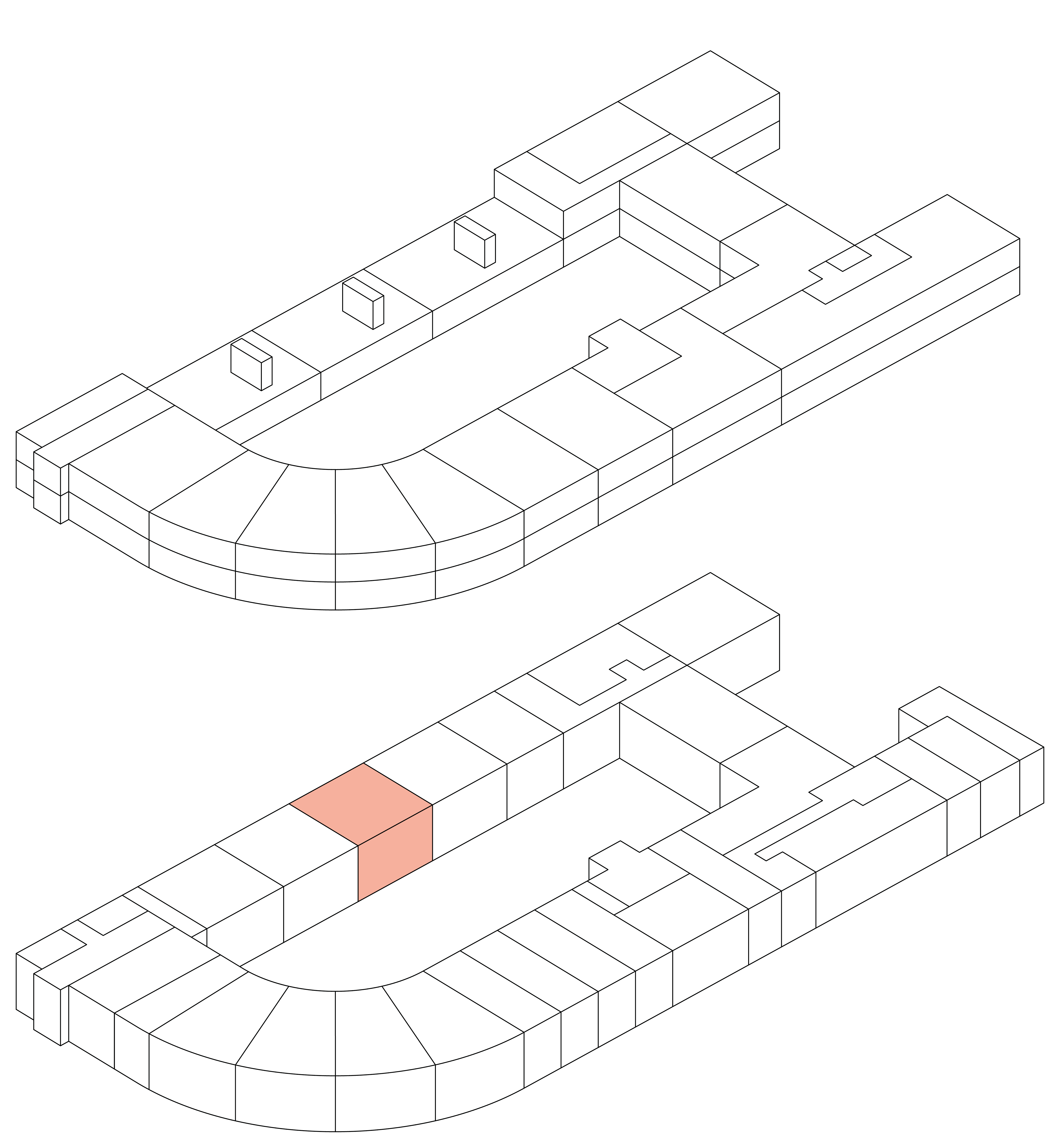 Isometrie Wohnung 34