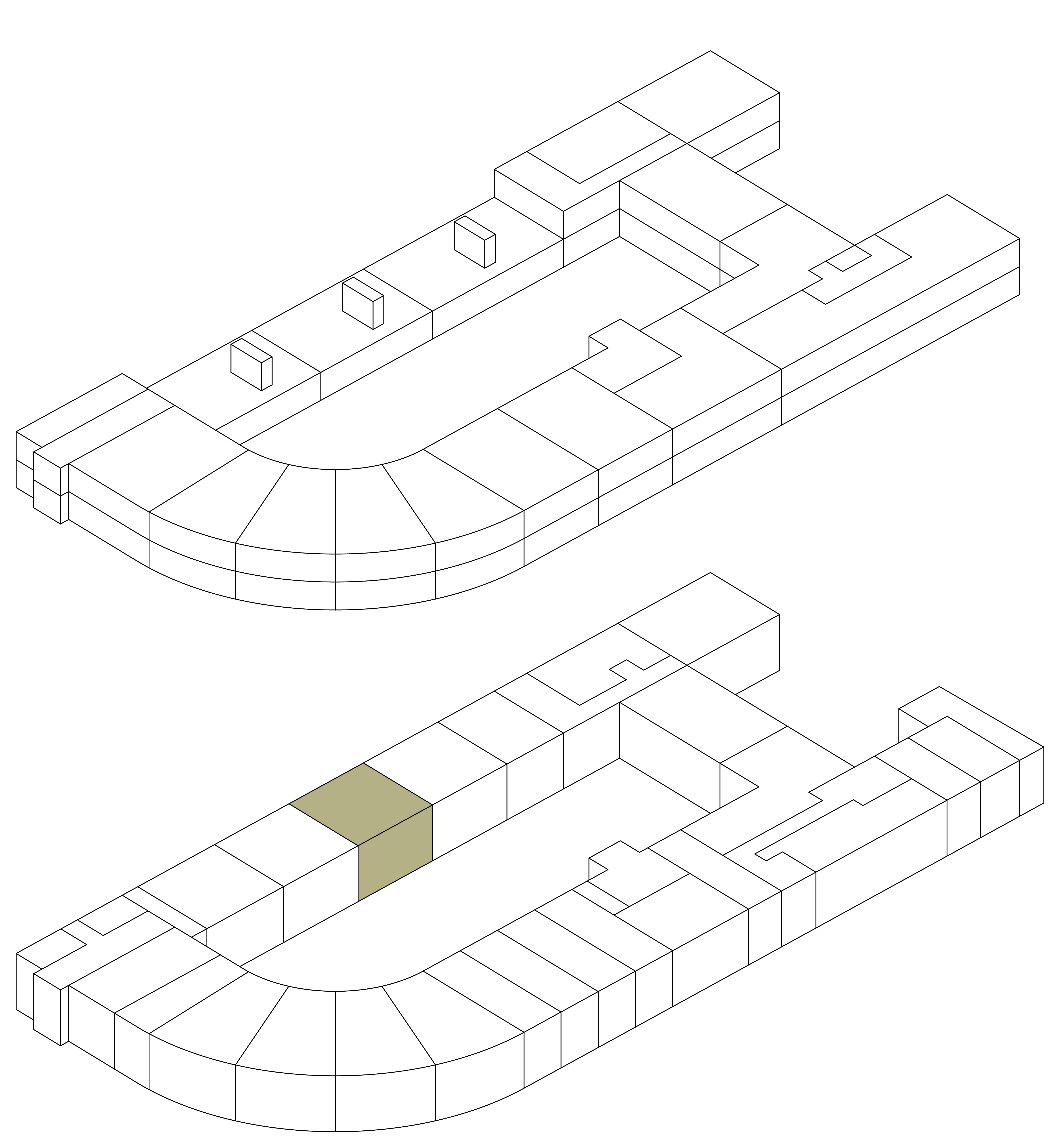 Isometrie Wohnung 34