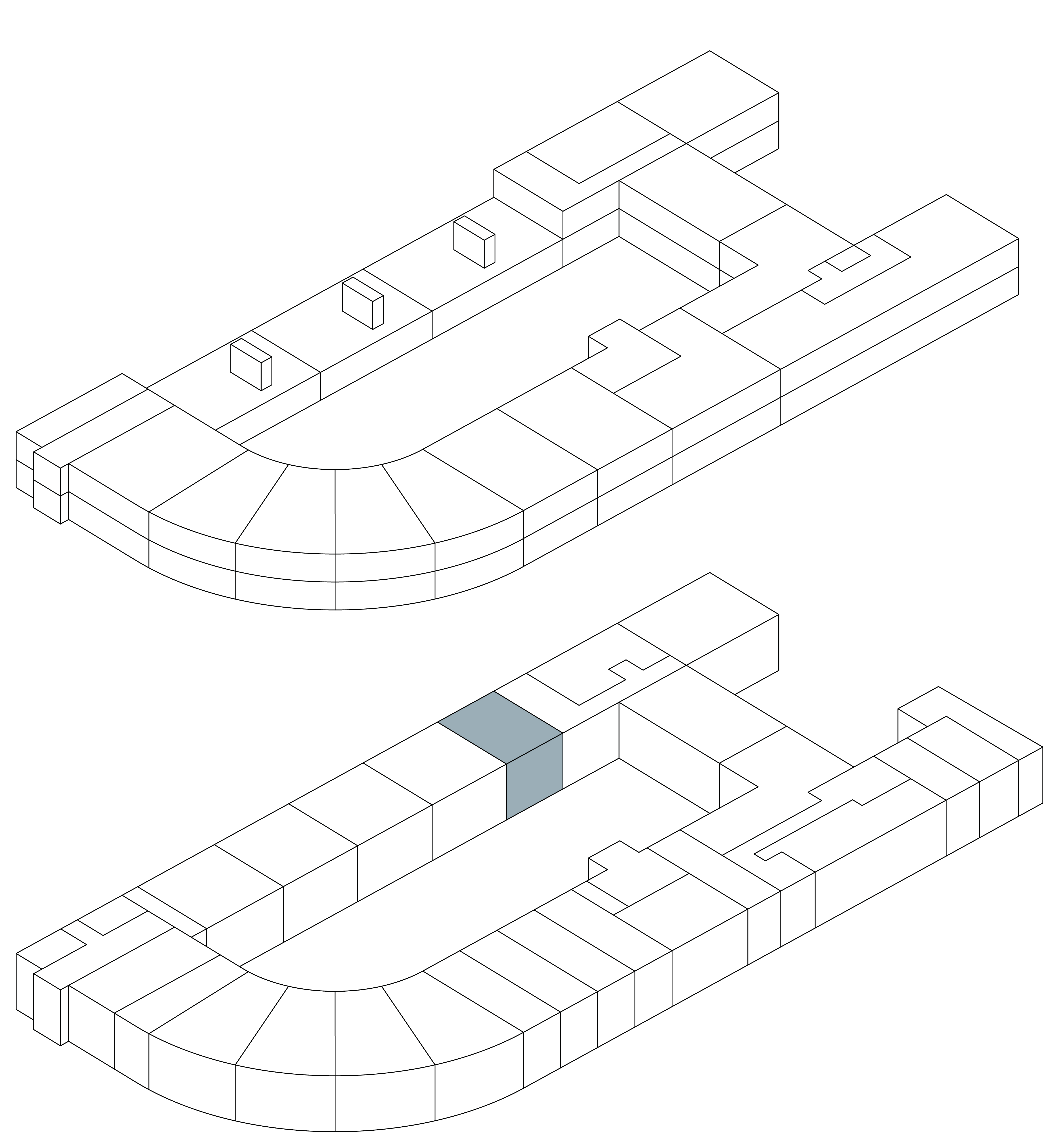 Isometrie Wohnung 36