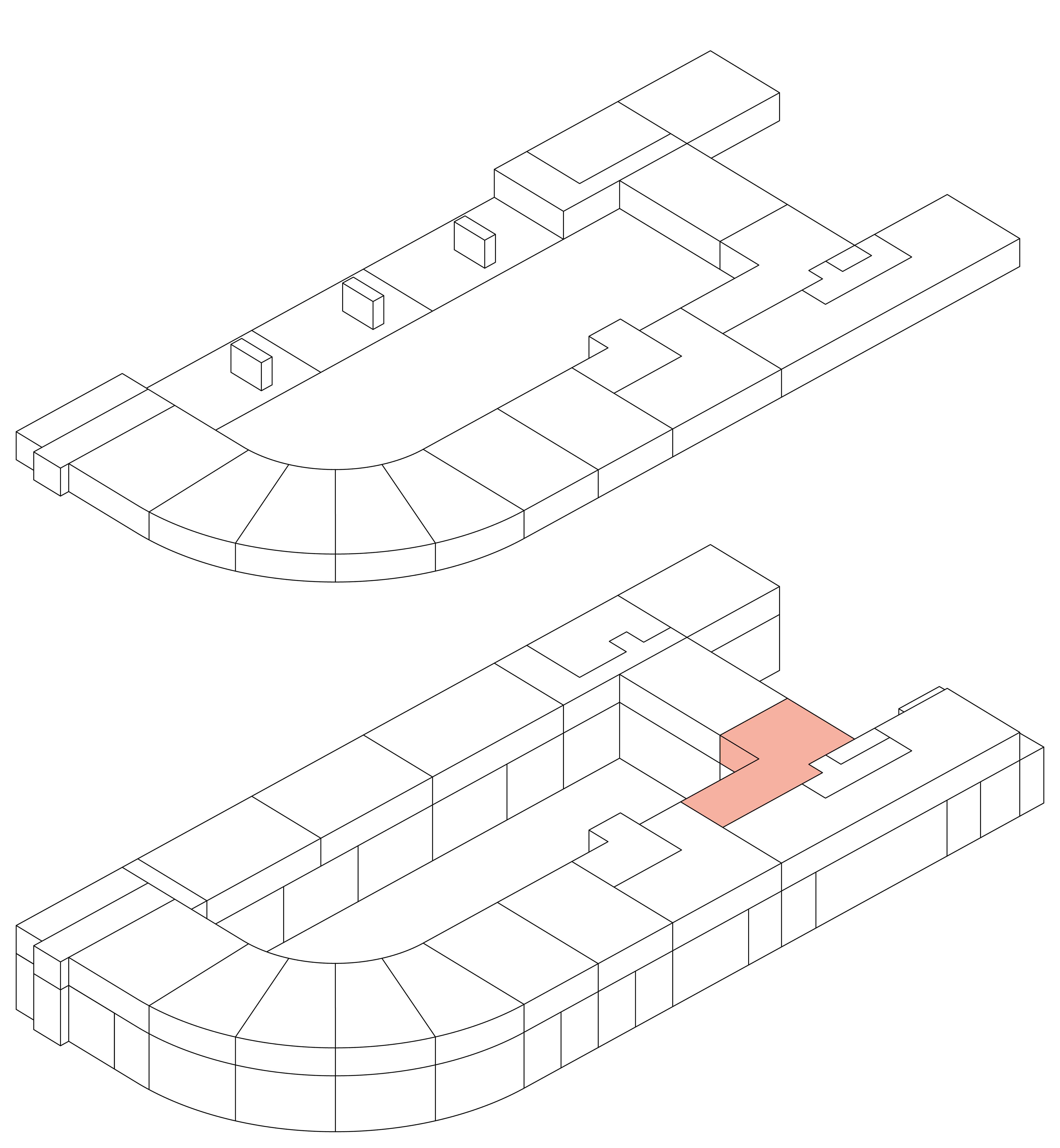Isometrie Wohnung 45