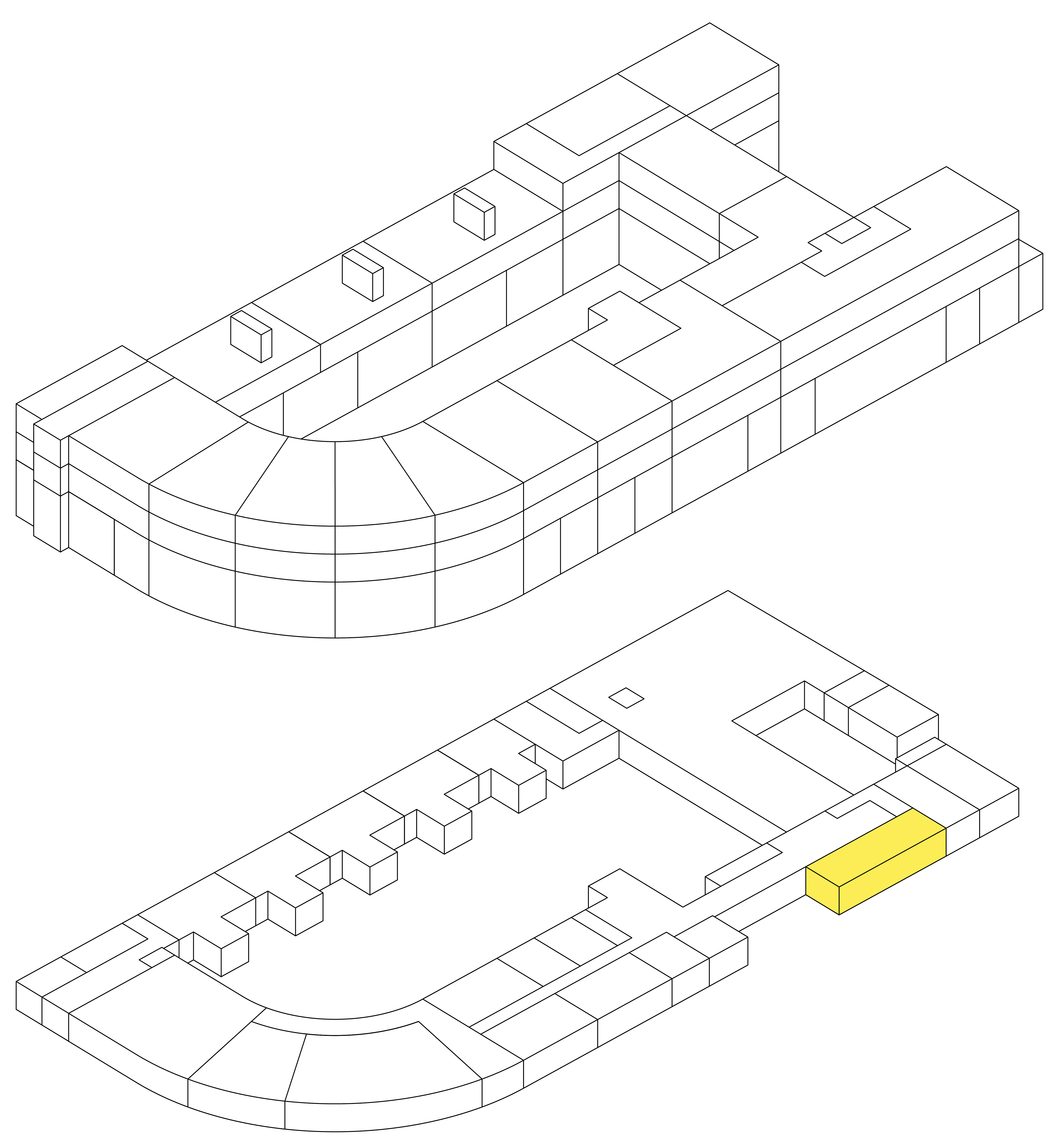 Isometrie Wohnung E