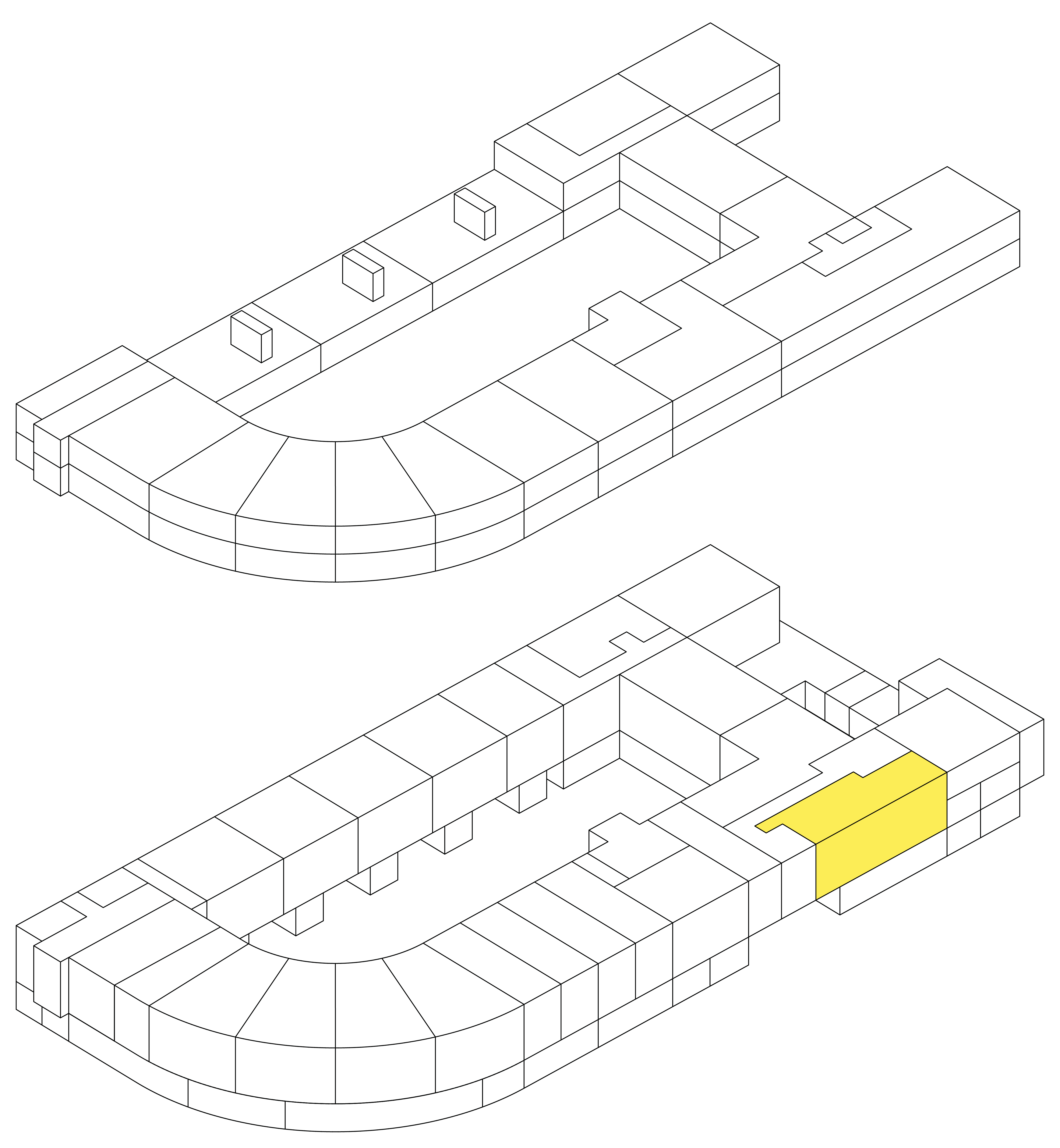 Isometrie Wohnung F